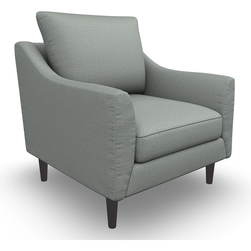  Best Home Furnishings Smitten C30E Stationary Chair - Power Blue/Espresso IMAGE 1