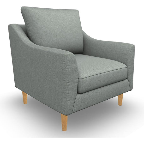  Best Home Furnishings Smitten C30HB Stationary Chair - Power Blue/Honey Birch IMAGE 1