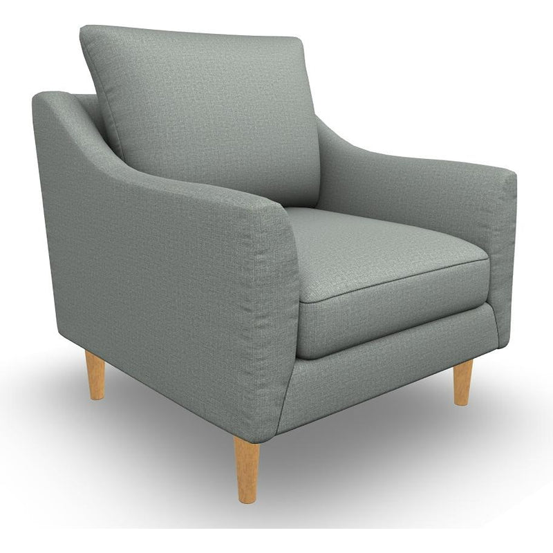  Best Home Furnishings Smitten C30HB Stationary Chair - Power Blue/Honey Birch IMAGE 1