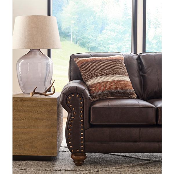  Best Home Furnishings Noble FSS64DWLU Stationary Sofa - Dark Brown/Dark Walnut IMAGE 4