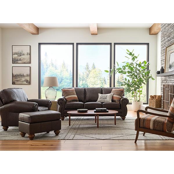  Best Home Furnishings Noble FSS64DWLU Stationary Sofa - Dark Brown/Dark Walnut IMAGE 8