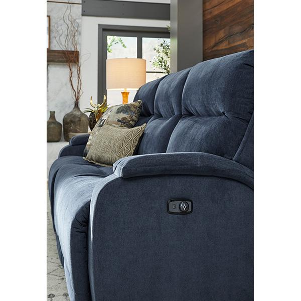  Best Home Furnishings Maverly FSS910RZ4 Power Tilt Headrest Space Saver Sofa - Sapphire IMAGE 5