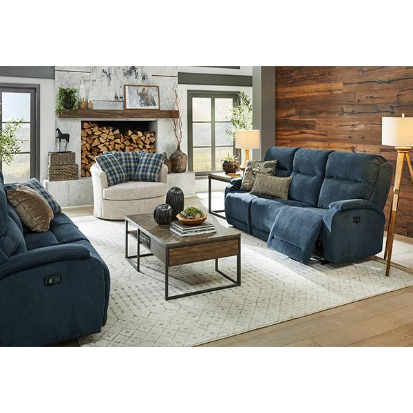 Best Home Furnishings Maverly FSS910RZ4 Power Tilt Headrest Space Saver Sofa - Sapphire IMAGE 8