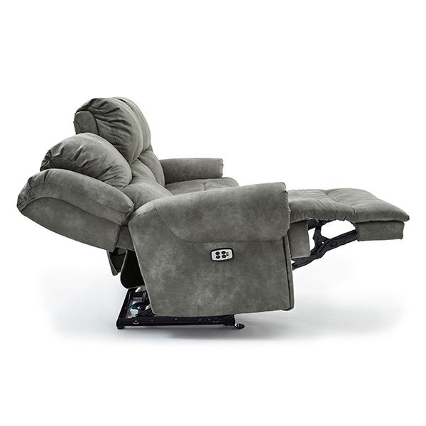 Best Home Furnishings Genet FSS960RZ4 Power Tilt Headrest Space Saver Sofa - Pewter IMAGE 5