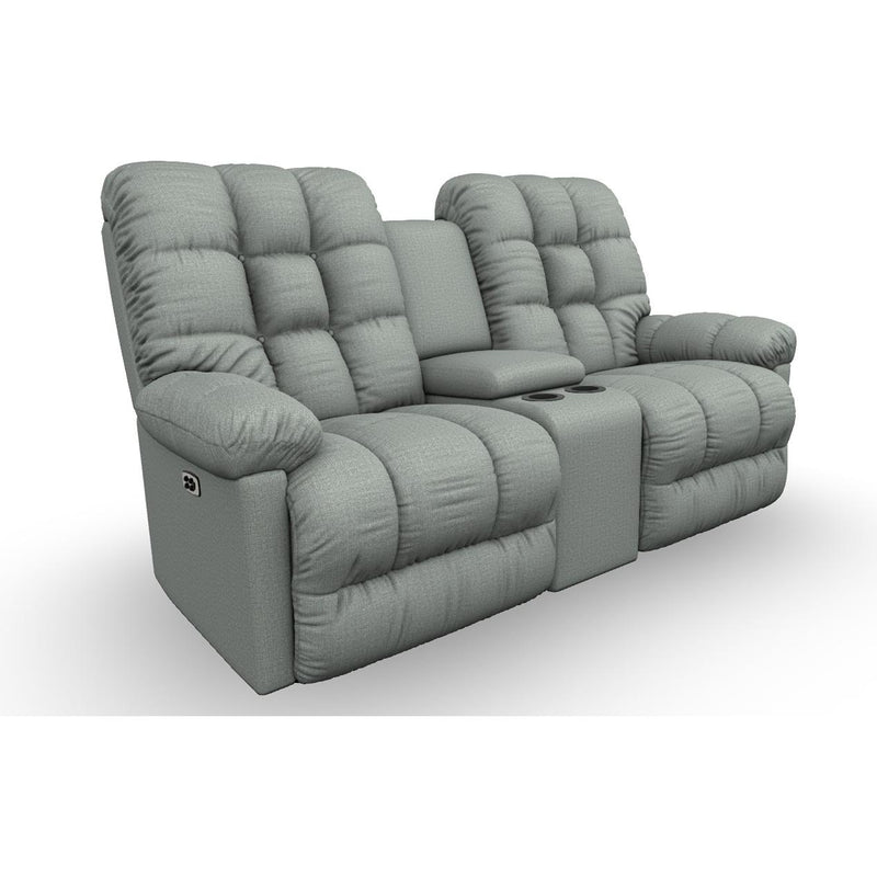  Best Home Furnishings Everlasting L515RY4 Power Tilt Headrest Space Saver Console Loveseat - Power Blue IMAGE 1