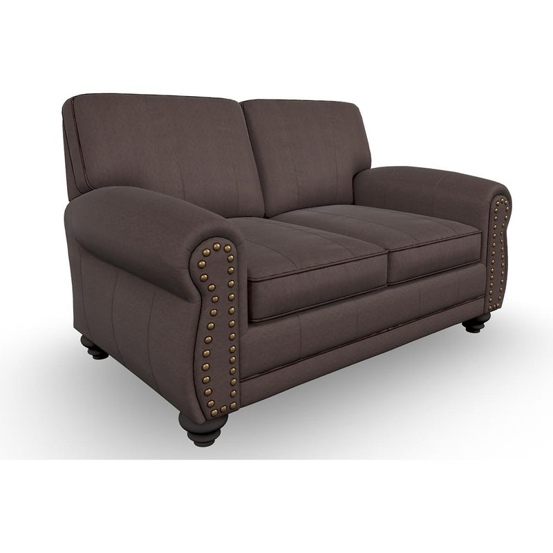  Best Home Furnishings Noble L64ELU Stationary Loveseat - Chestnut/Espresso IMAGE 1