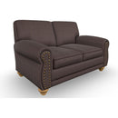  Best Home Furnishings Noble L64HBLU Stationary Loveseat - Mahogany/Honey Birch IMAGE 1