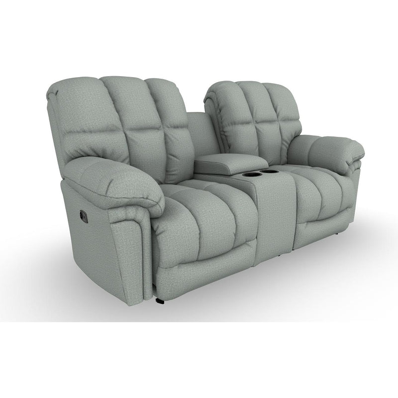  Best Home Furnishings Lucas L655RQ4 Space Saver Console Loveseat - Power Blue IMAGE 1