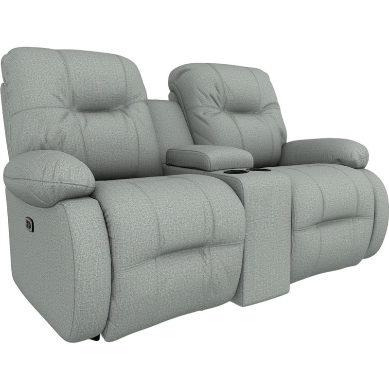  Best Home Furnishings Brinley L700RC7 Rocker Console Loveseat - Power Blue IMAGE 1