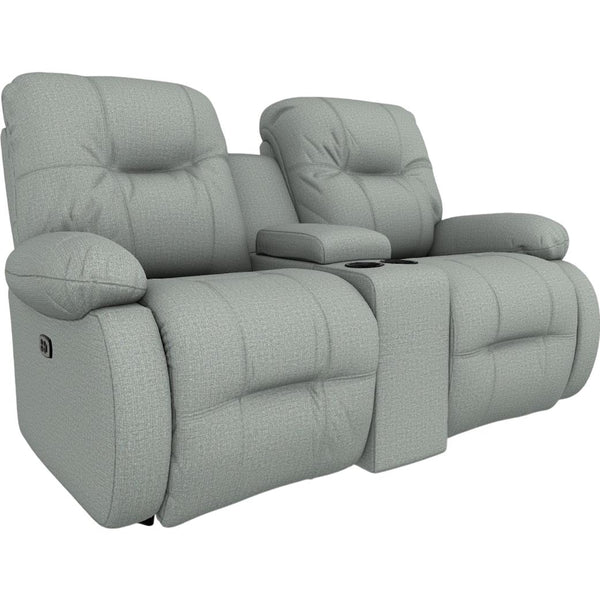  Best Home Furnishings Brinley L700RQ4 Power Space Saver Console Loveseat - Power Blue IMAGE 1