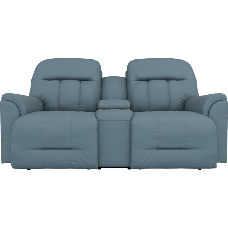  Best Home Furnishings Suitably L830CC4 Space Saver Console Loveseat - Tranquil IMAGE 2
