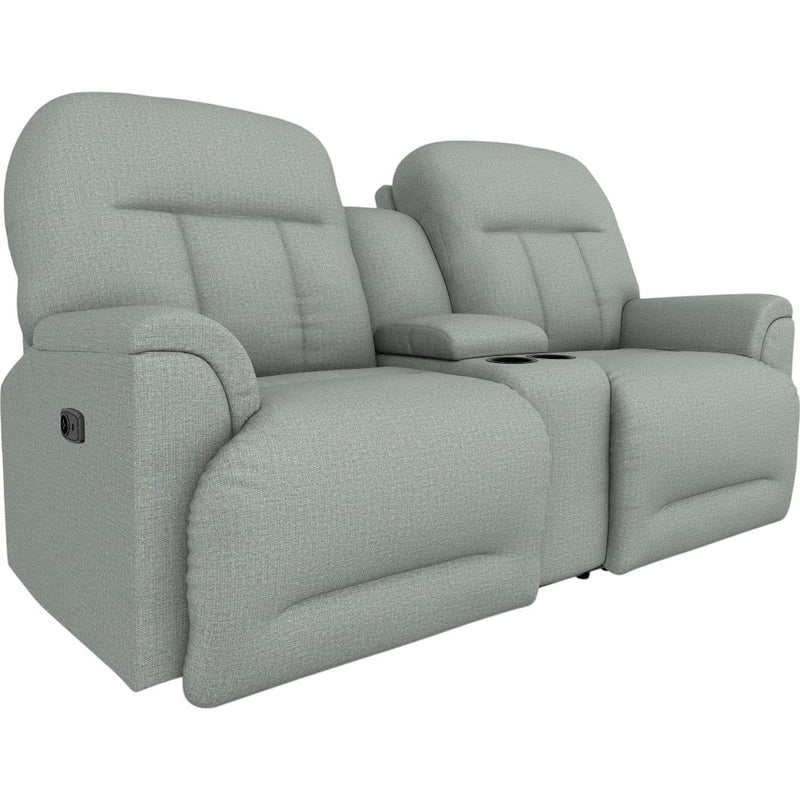  Best Home Furnishings Suitably L830RY4 Power Tilt Headrest Space Saver Console Loveseat - Power Blue IMAGE 1