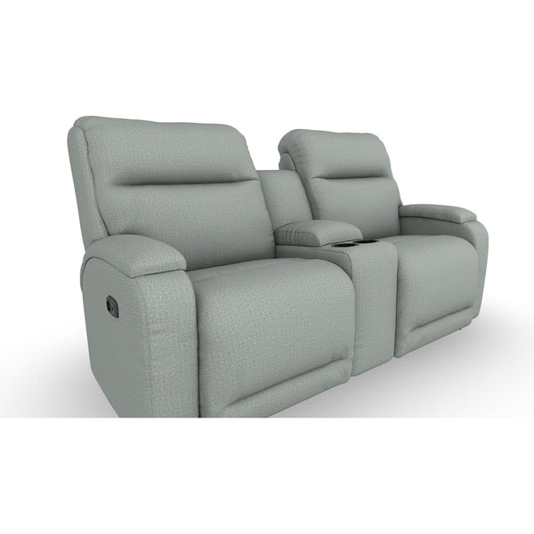  Best Home Furnishings Maverly L910RY7 Power Tilt Headrest Rocker Console Loveseat - Power Blue IMAGE 1