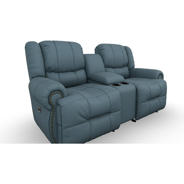  Best Home Furnishings Genet L960CY4 Power Tilt Headrest Space Saver Console Loveseat - Tranquil IMAGE 1