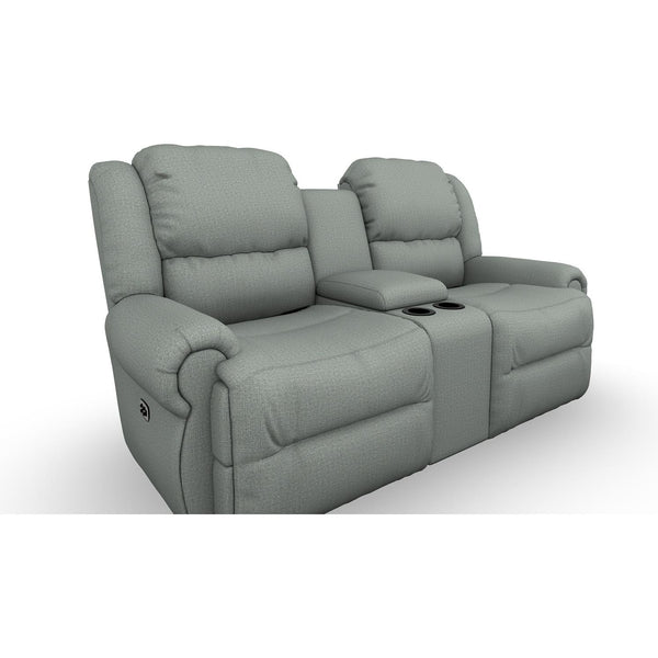  Best Home Furnishings Genet L960RC7 Rocker Console Loveseat - Power Blue IMAGE 1