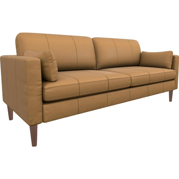  Best Home Furnishings Trafton S10DWLU Stationary Sofa With Two (2) Pillows - Butterscotch/Dark Walnut IMAGE 1