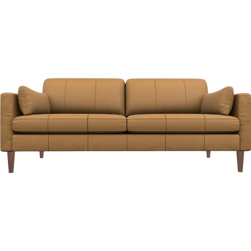  Best Home Furnishings Trafton S10DWLU Stationary Sofa With Two (2) Pillows - Butterscotch/Dark Walnut IMAGE 2