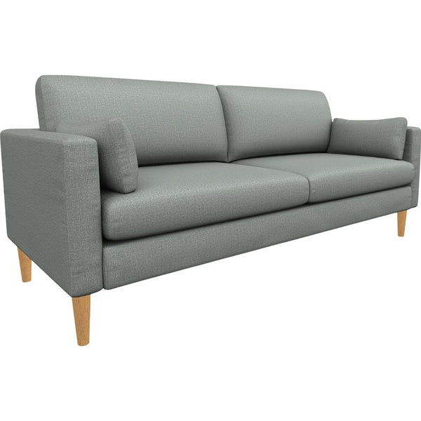  Best Home Furnishings Trafton S10HB Stationary Sofa With Two (2) Pillows - Power Blue/Honey Birch IMAGE 1