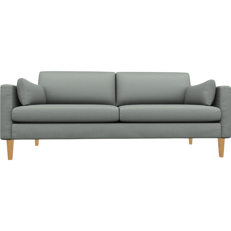  Best Home Furnishings Trafton S10HB Stationary Sofa With Two (2) Pillows - Power Blue/Honey Birch IMAGE 2