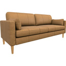  Best Home Furnishings Trafton S10HBLU Stationary Sofa With Two (2) Pillows - Butterscotch/Honey Birch IMAGE 1