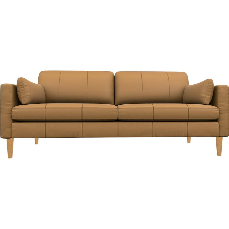  Best Home Furnishings Trafton S10HBLU Stationary Sofa With Two (2) Pillows - Butterscotch/Honey Birch IMAGE 2