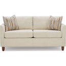  Best Home Furnishings Bayment S13MQDW Queen Memory Foam Stationary Sofa Sleeper W/(2)Pillows - Sand/Dark Walnut IMAGE 2