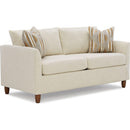  Best Home Furnishings Bayment S13QDWLU Queen Stationary Sofa Sleeper With Two (2) Pillows - Tranquil/Dark Walnut IMAGE 1