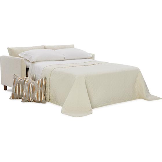  Best Home Furnishings Bayment S13QDWLU Queen Stationary Sofa Sleeper With Two (2) Pillows - Tranquil/Dark Walnut IMAGE 3