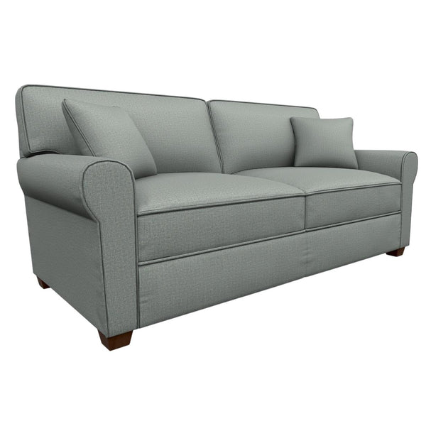  Best Home Furnishings Shannon S14FDW Full Stationary Sofa Sleeper With Two (2) Pillows - Power Blue/Dark Walnut IMAGE 1