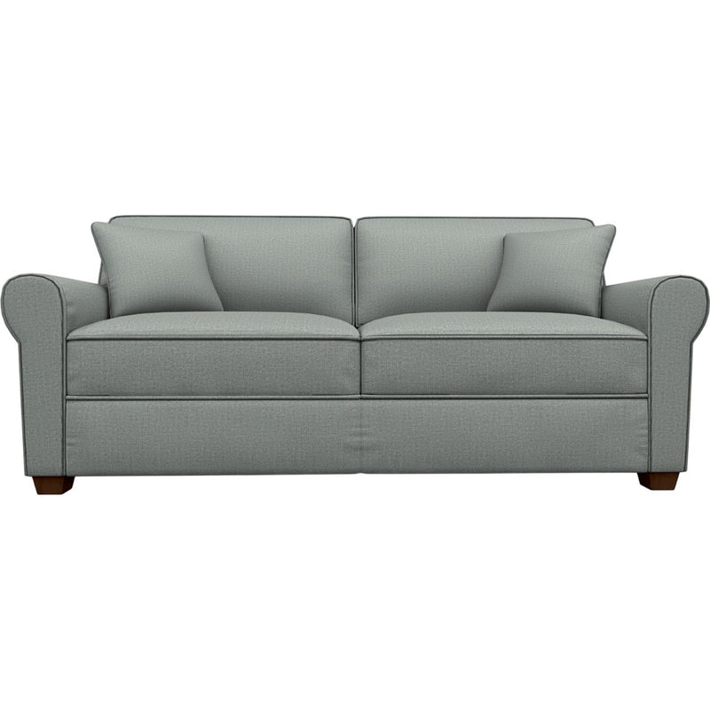  Best Home Furnishings Shannon S14MQDW Queen Memory Foam Stationary Sofa Sleeper W/(2)Pillows - Power Blue/Dark Walnut IMAGE 2