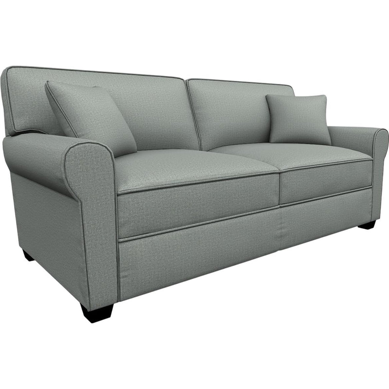  Best Home Furnishings Shannon S14MQE Queen Memory Foam Stationary Sofa Sleeper W/(2)Pillows - Power Blue/Espresso IMAGE 1