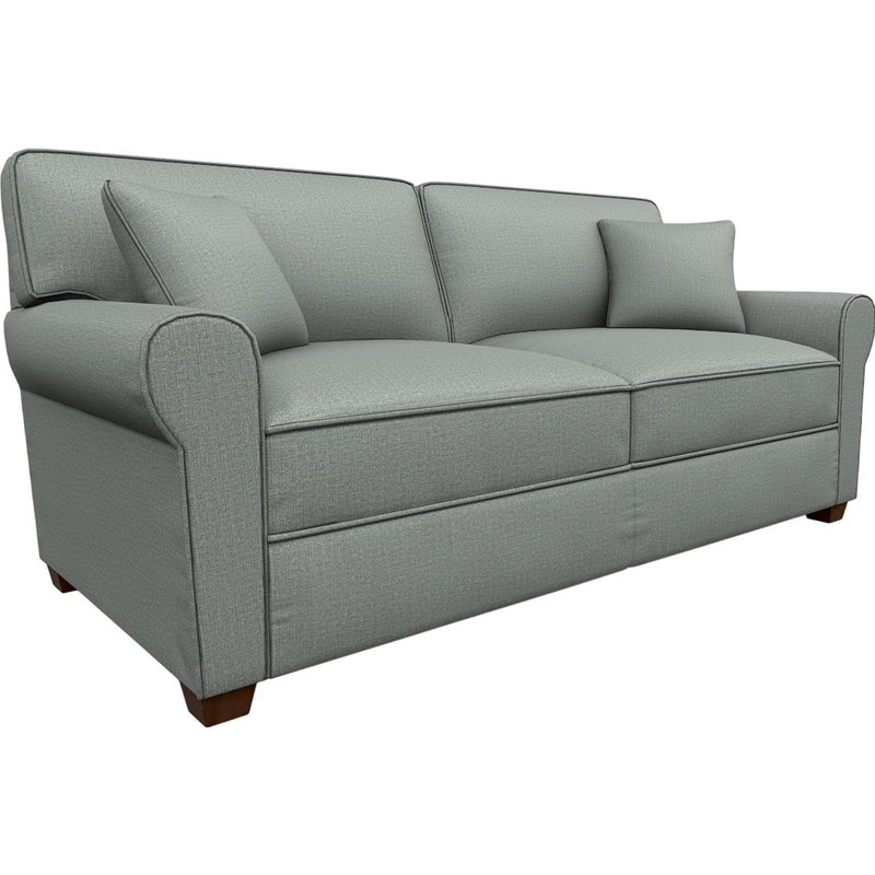  Best Home Furnishings Shannon S14QDW Queen Stationary Sofa Sleeper With Two (2) Pillows - Power Blue/Dark Walnut IMAGE 1