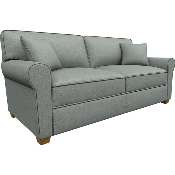  Best Home Furnishings Shannon S14QE Queen Stationary Sofa Sleeper With Two (2) Pillows - Power Blue/Espresso IMAGE 1