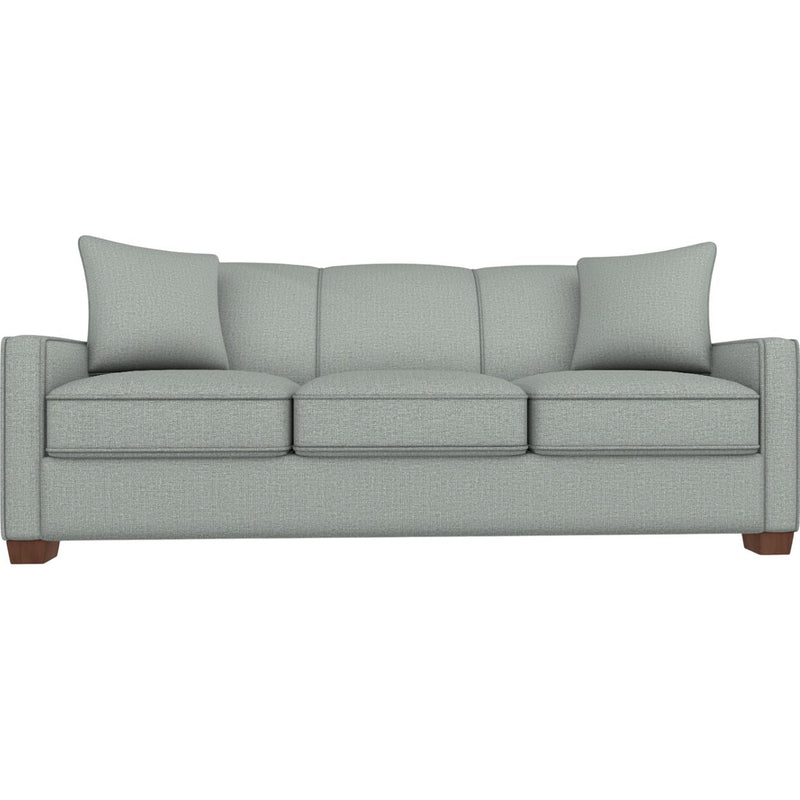  Best Home Furnishings Marinette S20MQDW Queen Memory Foam Stationary Sofa Sleeper W/(2)Pillows - Power Blue/Dark Walnut IMAGE 2