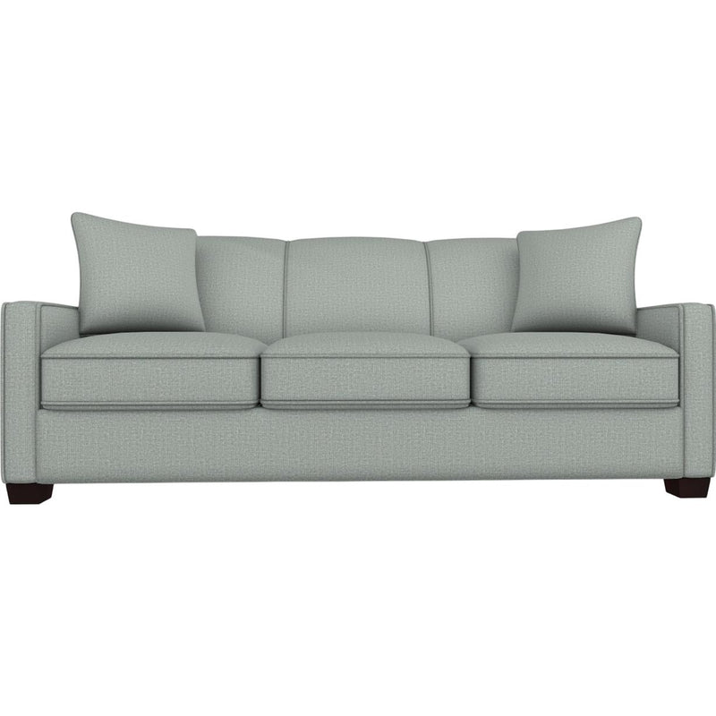  Best Home Furnishings Marinette S20QE Queen Stationary Sofa Sleeper With Two (2) Pillows - Power Blue/Espresso IMAGE 2