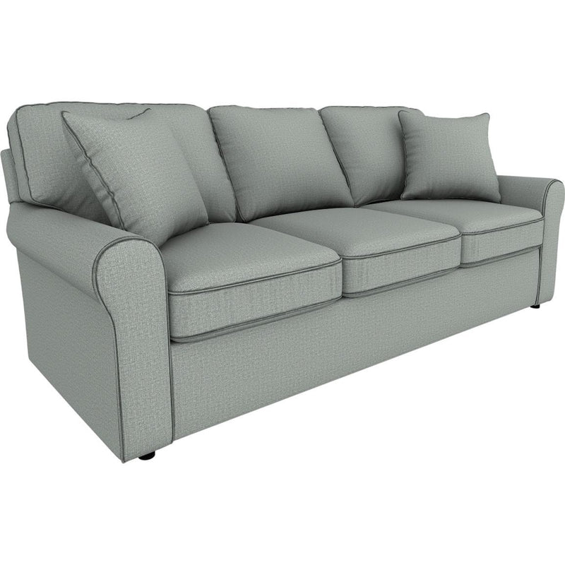  Best Home Furnishings Hanway S50Q Queen Stationary Sofa Sleeper With Two (2) Pillows - Power Blue IMAGE 1