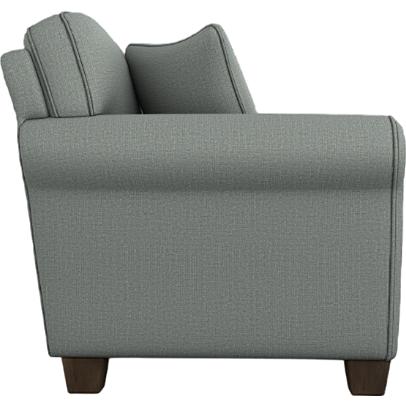  Best Home Furnishings Annabel S80E Stationary Sofa With Two (2) Pillows - Power Blue/Espresso IMAGE 3