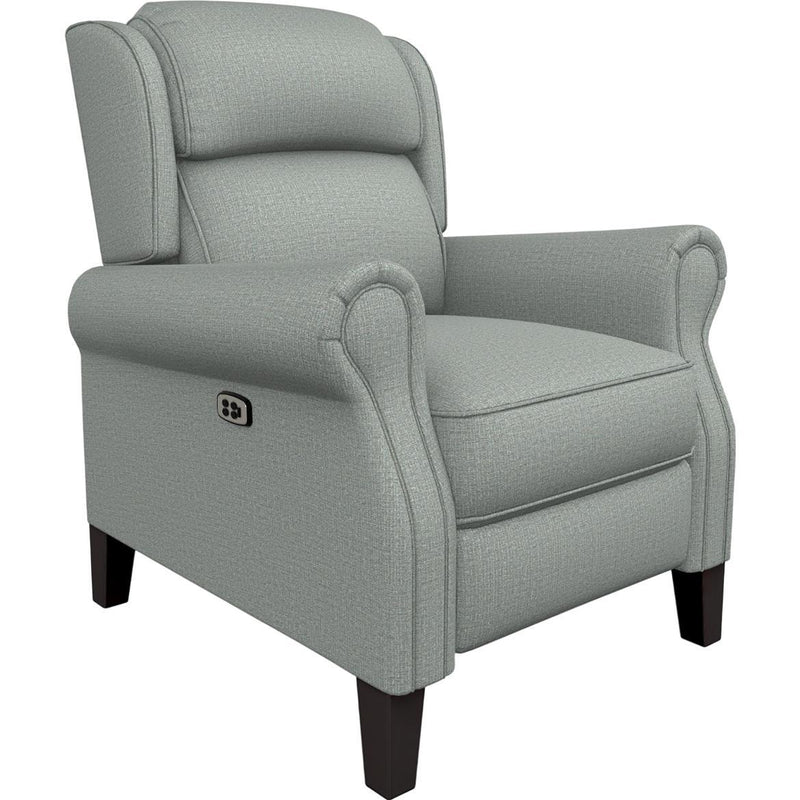  Best Home Furnishings Joanna 0LZ20E Power Tilt Headrest High Leg Recliner - Power Blue/Espresso IMAGE 1