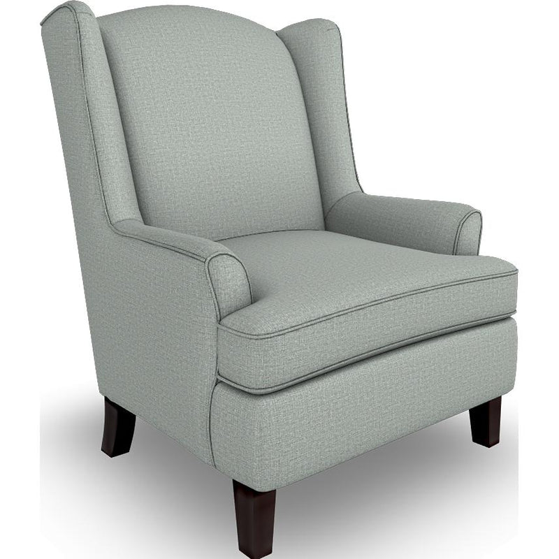  Best Home Furnishings Andrea 0170E Stationary Chair - Power Blue/Espresso IMAGE 1