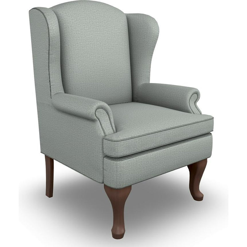  Best Home Furnishings Sylvia 0710DW Stationary Chair - Power Blue/Dark Walnut IMAGE 1