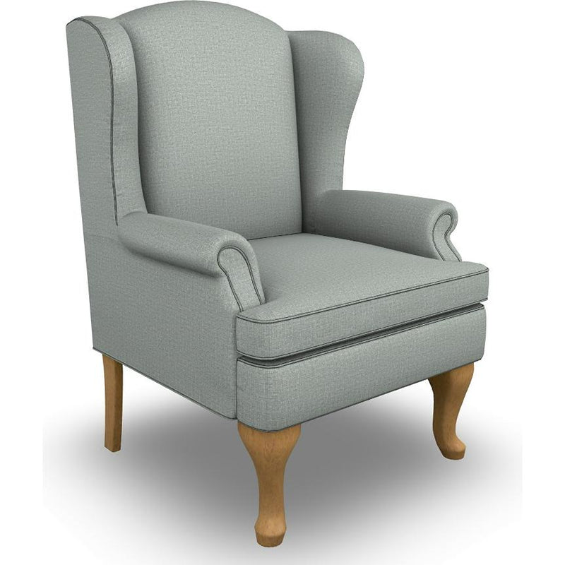  Best Home Furnishings Sylvia 0710HB Stationary Chair - Power Blue/Honey Birch IMAGE 1