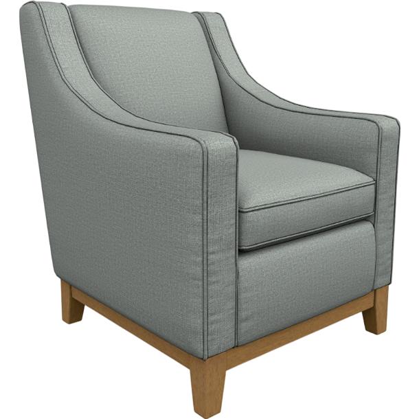  Best Home Furnishings Mariko 2070HB Stationary Chair - Power Blue/Honey Birch IMAGE 1