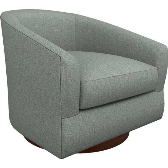  Best Home Furnishings Ennely 2128DW Swivel Chair - Power Blue/Dark Walnut IMAGE 1