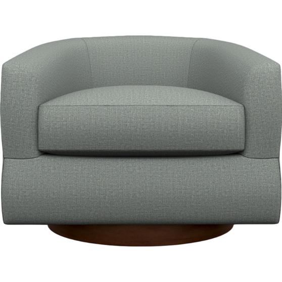  Best Home Furnishings Ennely 2128DW Swivel Chair - Power Blue/Dark Walnut IMAGE 2