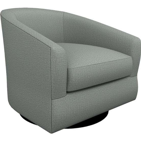  Best Home Furnishings Ennely 2128E Swivel Chair - Power Blue/Espresso IMAGE 1