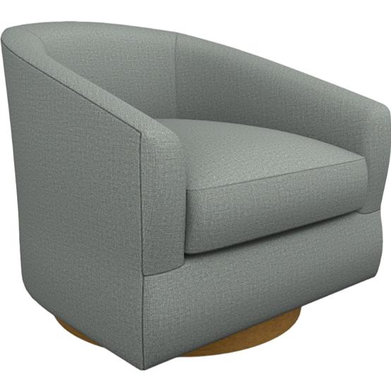  Best Home Furnishings Ennely 2128HB Swivel Chair - Power Blue/Honey Birch IMAGE 1