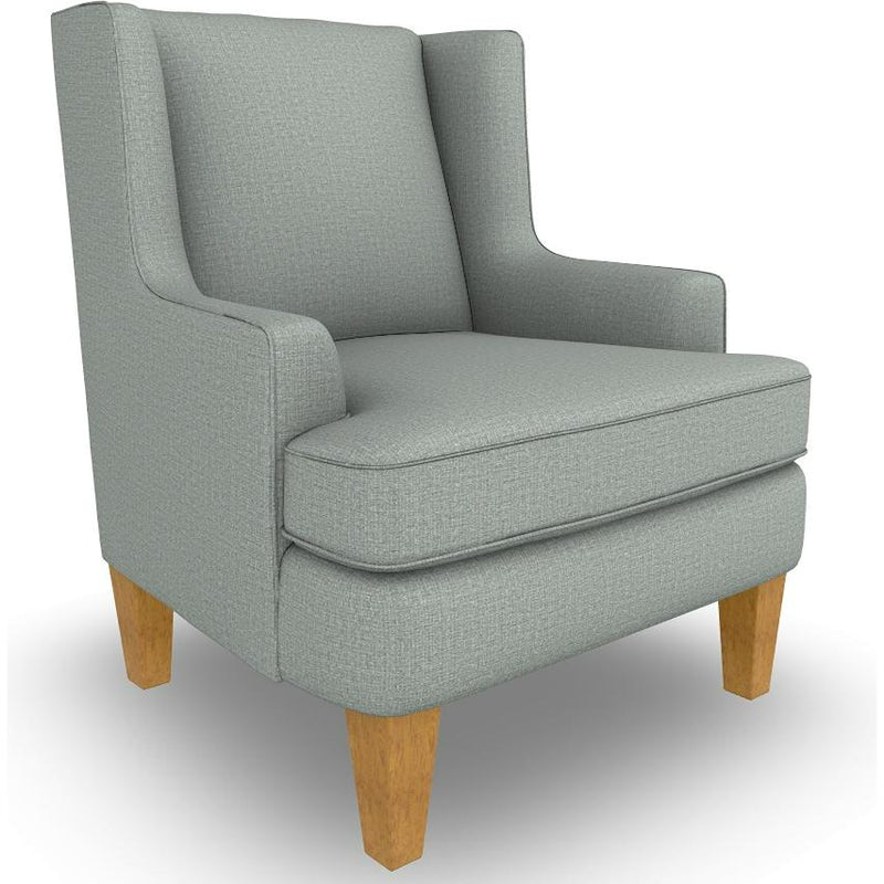  Best Home Furnishings Sterling 2130HB Stationary Chair - Power Blue/Honey Birch IMAGE 1