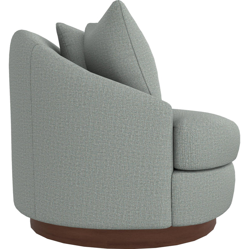  Best Home Furnishings Alanna 2928DW Swivel Chair - Power Blue/Dark Walnut IMAGE 3