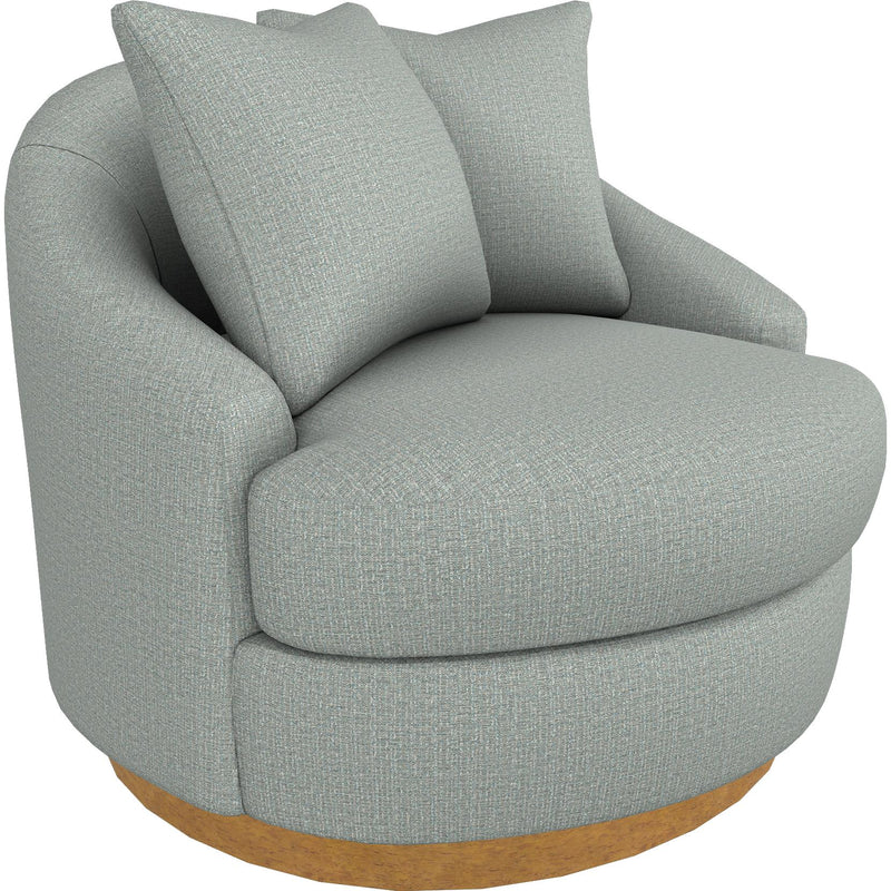  Best Home Furnishings Alanna 2928HB Swivel Chair - Power Blue/Honey Birch IMAGE 1