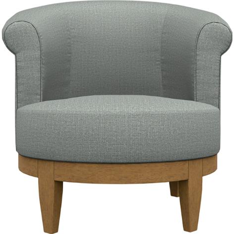  Best Home Furnishings Attica 2958DW Swivel Chair - Power Blue/Dark Walnut IMAGE 2